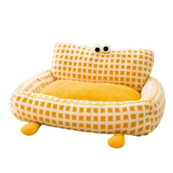 Big - eyed Cute Backrest Pet Bed