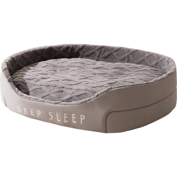 Jacquard Soft Cotton Velvet and Sponge Pet Bed
