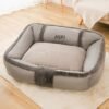 Plush Backrest Square Bed for Large Dogs