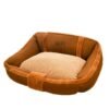 Plush Backrest Square Bed for Large Dogs