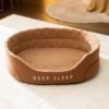 Jacquard Soft Cotton Velvet and Sponge Pet Bed