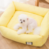 Korean - style Checkered Pet Bed