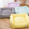 Korean - style Checkered Pet Bed
