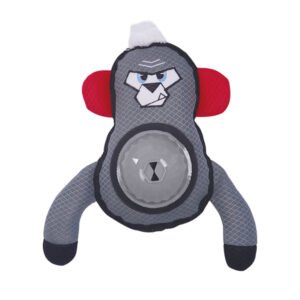 Gorilla leaking food dog toy with paper sound