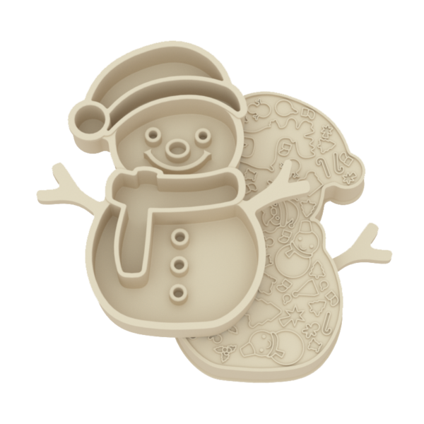 10 Christmas Snowman Slow Food Plate