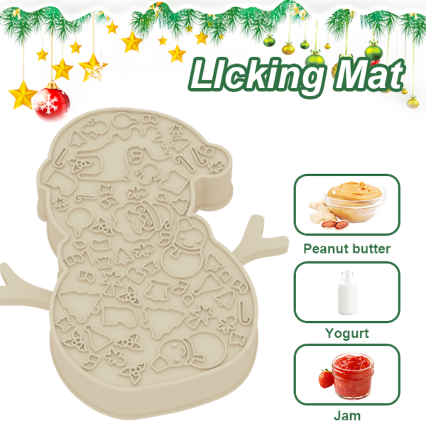 3 Christmas Snowman Slow Food Plate