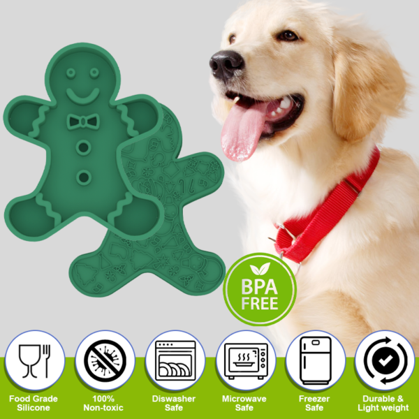 4 Christmas gingerbread man slow food plate