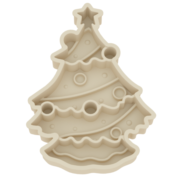 6 Christmas tree slow food plate