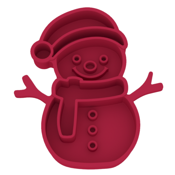 7 Christmas Snowman Slow Food Plate