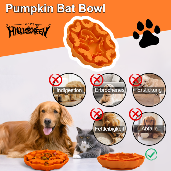 8 Halloween bat slow-feeding Plate