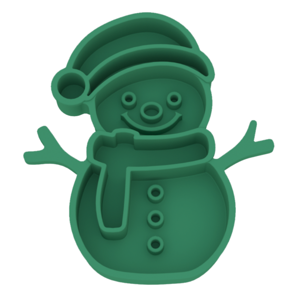 9 Christmas Snowman Slow Food Plate
