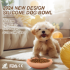 BPA Free Easy Clean Rose Shape Slow Feeding Dog Bowl