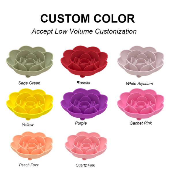 11 BPA Free Easy Clean Rose Shape Slow Feeding Dog Bowl