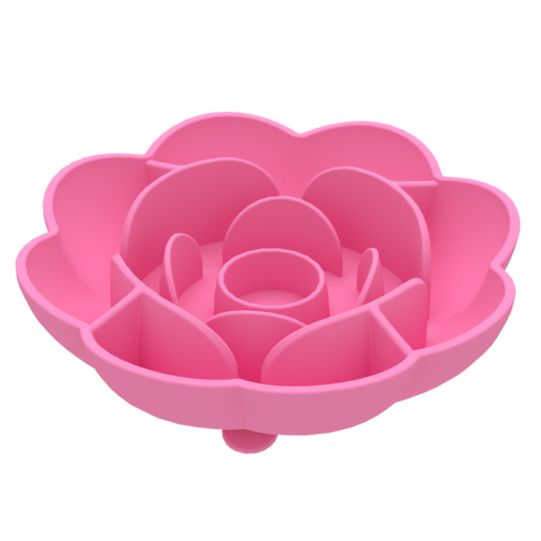 12 BPA Free Easy Clean Rose Shape Slow Feeding Dog Bowl