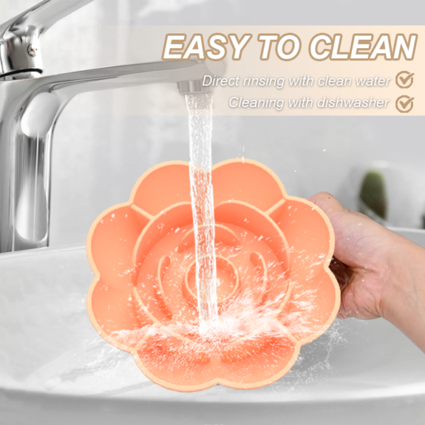 2 BPA Free Easy Clean Rose Shape Slow Feeding Dog Bowl