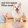 BPA Free Easy Clean Six Golden Flowers Slow Feeding Dog Bowl