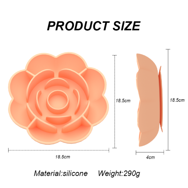 3 BPA Free Easy Clean Rose Shape Slow Feeding Dog Bowl
