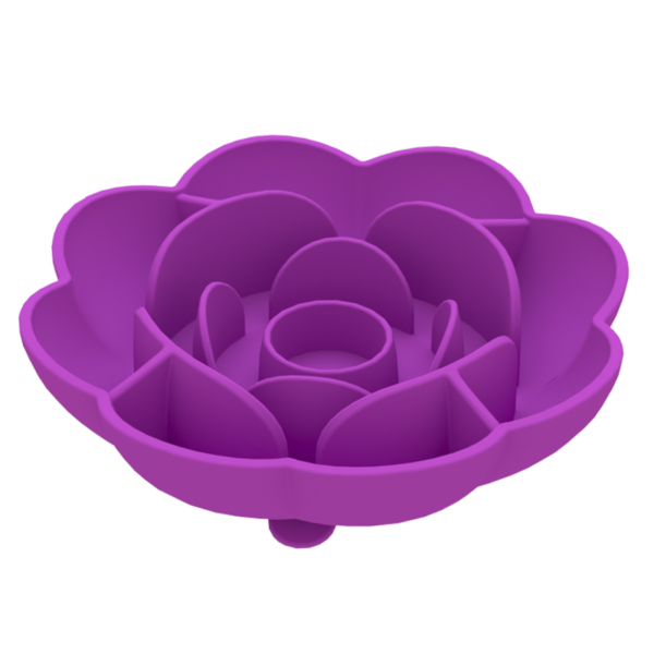 6 BPA Free Easy Clean Rose Shape Slow Feeding Dog Bowl