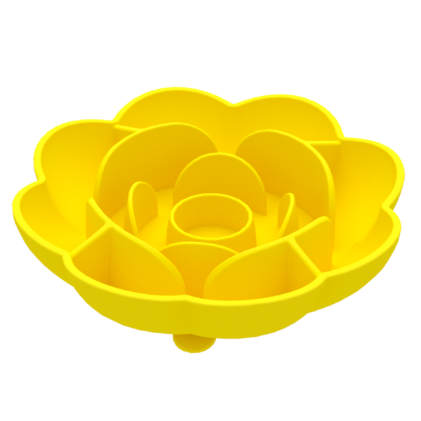 7 BPA Free Easy Clean Rose Shape Slow Feeding Dog Bowl
