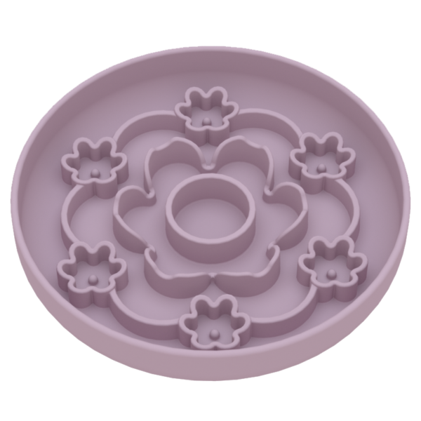 7 BPA Free Easy Clean Six Golden Flowers Slow Feeding Dog Bowl