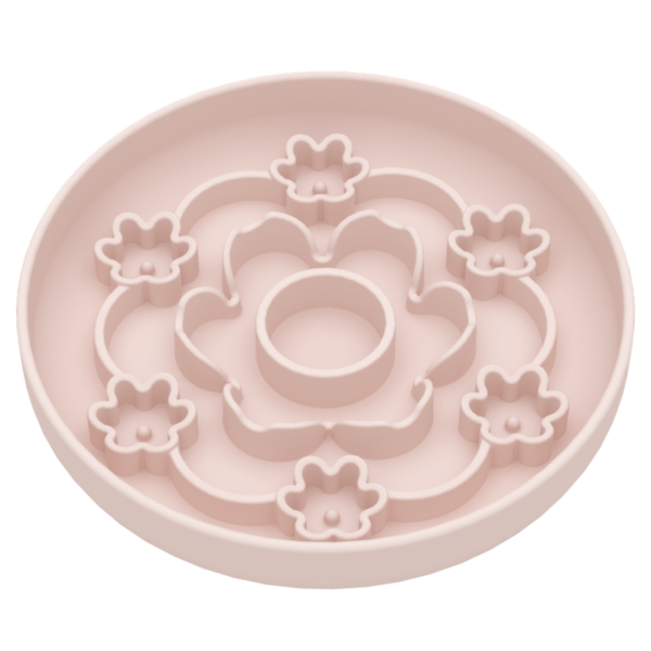 8 BPA Free Easy Clean Six Golden Flowers Slow Feeding Dog Bowl
