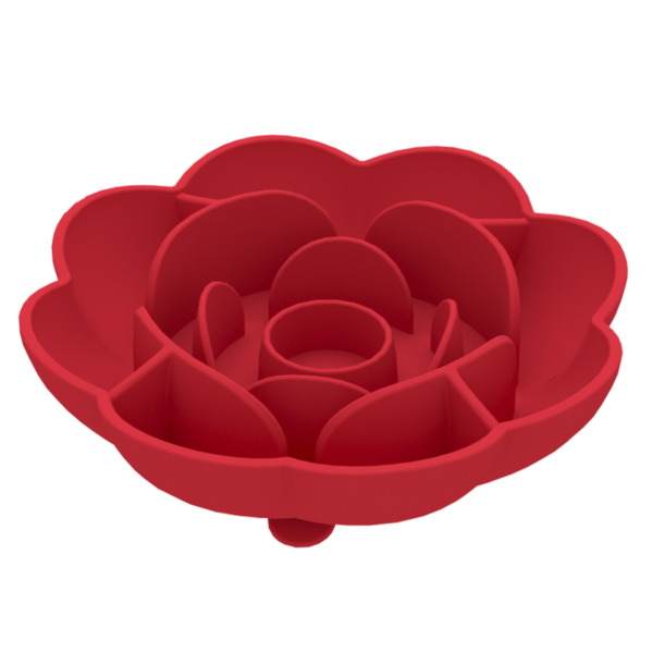 9 BPA Free Easy Clean Rose Shape Slow Feeding Dog Bowl