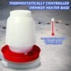 Heating base poultry waterer