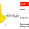 Split chicken feed bucket