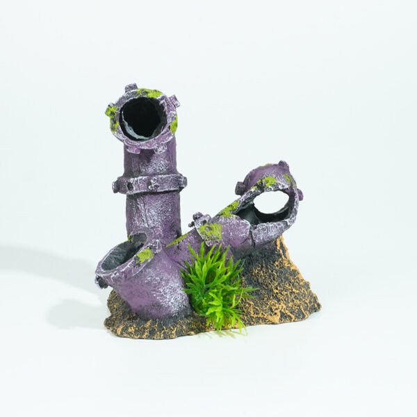 Reptile Habitat Decoration-Four-way water pipe