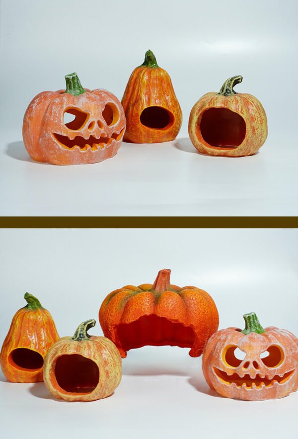 Reptile Habitat Decoration-Pumpkin Hideout