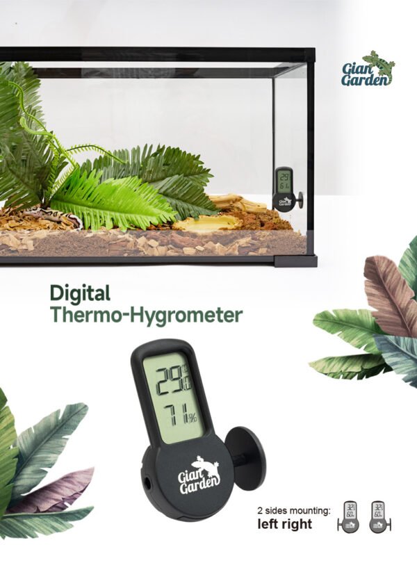 Electronic Thermometer and Hygrometer - Black