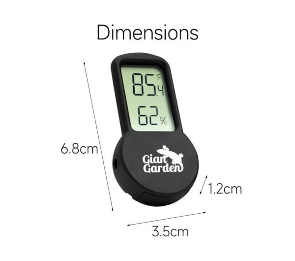 Electronic Thermometer and Hygrometer - Black