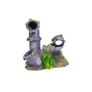 Reptile Habitat Decoration-Four-way water pipe