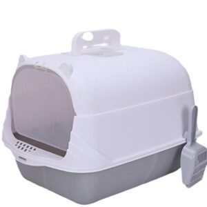 Fully enclosed cat litter box