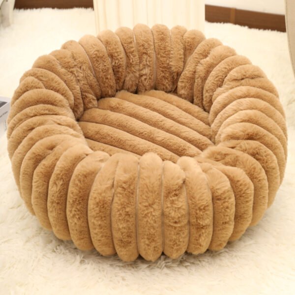 Striped Donut Pet Bed