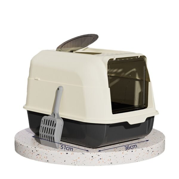 Fully enclosed cat litter box