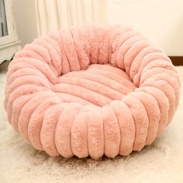 Striped Donut Pet Bed