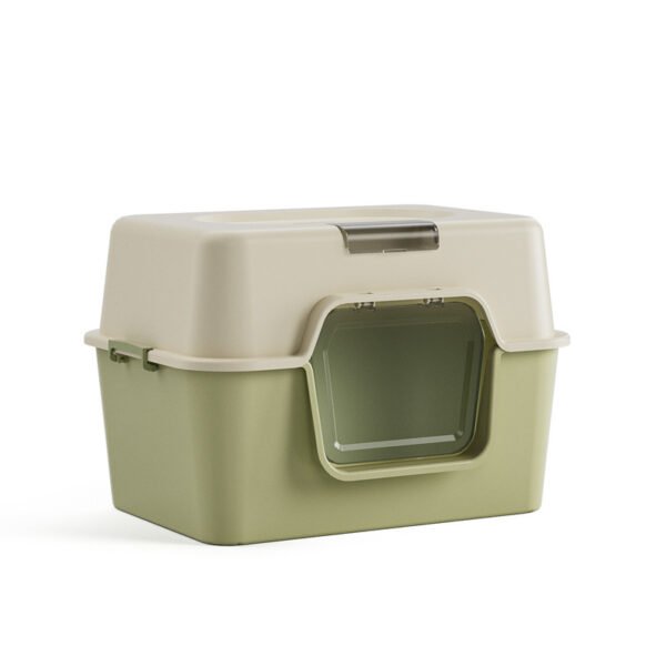 Fully enclosed cat litter box