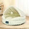 Double-Layer Ribbed Semi-Enclosed Pet Bed