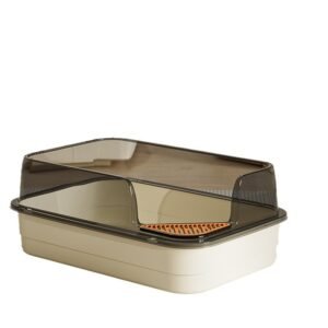 Semi-Enclosed Cat Litter Box