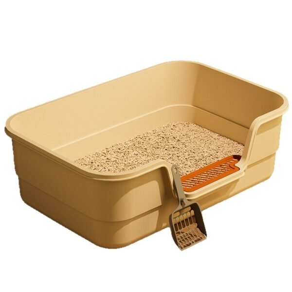 Semi-Enclosed Cat Litter Box