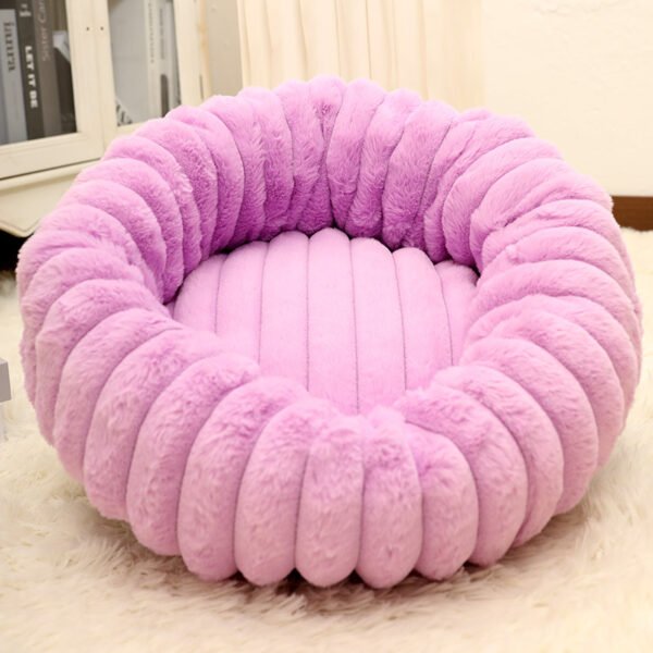 Striped Donut Pet Bed