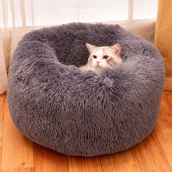 Long Plush Cat Bed