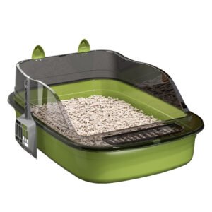 Semi-Enclosed Cat Litter Box