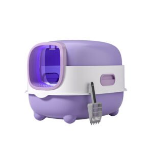 Fully enclosed cat litter box
