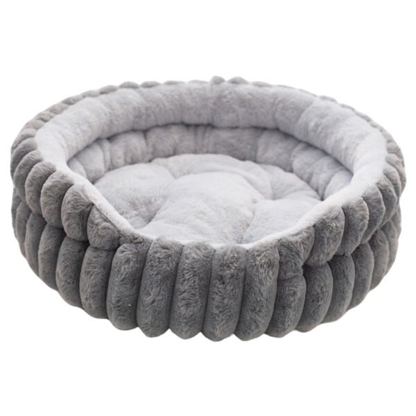 Double-Layer Ribbed Pet Bed