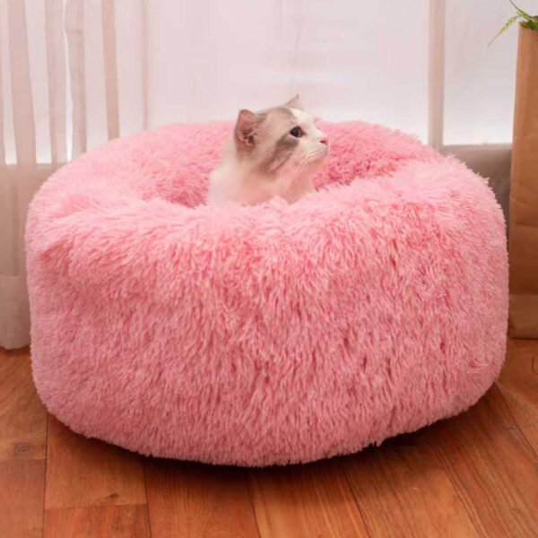 Long Plush Cat Bed