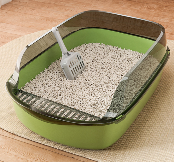 Semi-Enclosed Cat Litter Box
