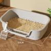 Semi-Enclosed Cat Litter Box