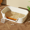 Semi-Enclosed Cat Litter Box